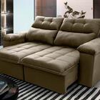 Sofá Retrátil/reclinável Verona 1,50m Suede Velut Bege C/ Mol