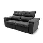 Sofá Retrátil/reclinável Verona 1,80m Suede Velut Cinza C/ Mo