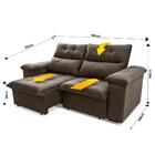 Sofá Retrátil/reclinável Verona 1,80m Suede Velut Tabaco C/ M