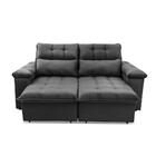 Sofá Retrátil/reclinável Verona 2,00m Suede Velut Cinza C/ Mo