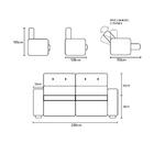 Sofá Retrátil/reclinável Verona 2,00m Suede Velut Marrom C/ M