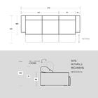 Sofá Retrátil/reclinável Verona 2,30m Suede Velut Preto C/ Mo