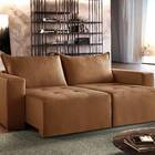 Sofá Retrátil Urano Marrom 2.20cm Almofadas Soltas