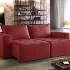 Sofá Retrátil Urano Vermelho 2.20cm Almofadas Soltas