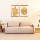 Sofá Retrátril 3 Lugares Linho Capri Bege