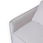 Sofá Retrátril 3 Lugares Linho Capri Cinza Claro