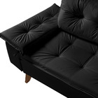 Sofa Retro Bariloche 2 Lugares Revestimento Courino Pes Em Ma