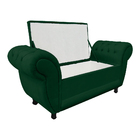 Sofá Retrô Com Baú Grécia Namoradeira Calçadeira Suede Verde