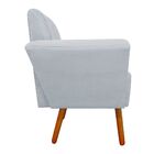 Sofá Retrô Namoradeira 2 Lugares Dora Suede Cinza Pés Palito