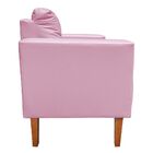 Sofá Retrô Namoradeira 2 Lugares Livia Corino Rosa Bebê Pés C
