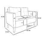 Sofá Retrô Namoradeira 2 Lugares Livia Corino Rosa Bebê Pés C