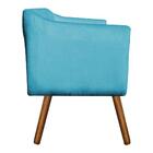 Sofá Retrô Namoradeira Julia 2 Lugares Suede Azul Turquesa Co