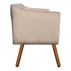 Sofá Retrô Namoradeira Julia 2 Lugares Suede Bege Com Strass