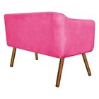 Sofá Retrô Namoradeira Julia 2 Lugares Suede Rosa Barbie – D'