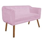 Sofá Retrô Namoradeira Julia 2 Lugares Suede Rosa Bebê – D'ro