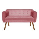 Sofá Retrô Namoradeira Julia 2 Lugares Suede Rose – D'rossi