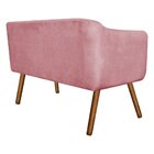 Sofá Retrô Namoradeira Julia 2 Lugares Suede Rose – D'rossi