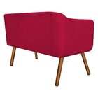 Sofá Retrô Namoradeira Julia 2 Lugares Suede Vermelho – D'ros