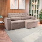 Sofá Roma S211 2,60 Metros Com Braço Baú Kappesberg