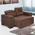 Sofá Rússia Retrátil E Reclinável 1,50mts Suede Pluma Café