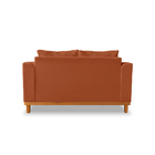 Sofá Rustico Viena 02 Lugares Para Sala De Estar Suede Terrac