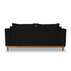 Sofá Rustico Viena 3 Lugares Para Sala De Estar Suede Preto -