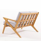 Sofá Sala 2 Lugares 117cm X 85cm X Oslo Verniz Mel/cinza