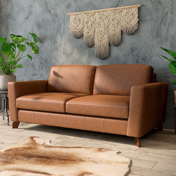 Sofá Sala De Estar Living 3 Lugares 200cm Presley Pés Madeira