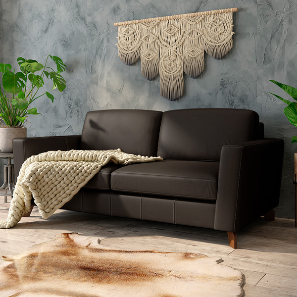 Sofá Sala De Estar Living 3 Lugares 220cm Presley Pés Madeira