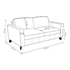 Sofá Sala De Estar Living 3 Lugares 220cm Presley Pés Madeira