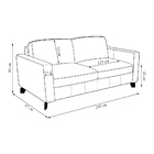 Sofá Sala De Estar Living 3 Lugares 280cm Presley Pés Madeira