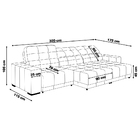 Sofá Sala De Estar Retrátil E Reclinável 5 Lugares Lisboa 320