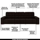 Sofá Sala De Estar Retrátil E Reclinável 5 Lugares Lisboa 320