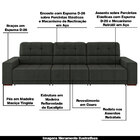 Sofá Sala De Estar Retrátil E Reclinável 5 Lugares Lisboa 320