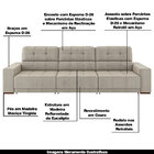 Sofá Sala De Estar Retrátil E Reclinável 5 Lugares Lisboa 320