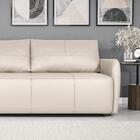 Sofá Sala Living Em  Couro Legitimo 1,60 De 2 Lugares Off Whi