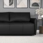 Sofá Sala Living Em  Couro Legitimo 1,80 De 2 Lugares Preto V