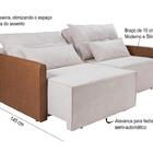 Sofá San Marino Confortável Composê Boucle Retrátil 2,00m Imp