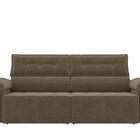 Sofá Santiago 2,20m Retrátil/reclinável Suede Capuccino - Xfl