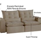 Sofá São Paulo Retrátil E Reclinável Assento Com Molas 270 Cm