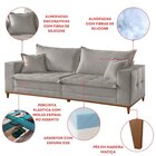 Sofá Saturno 2 Lugares 200cm  Cinza