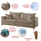 Sofá Saturno 2 Lugares 220cm  Marrom