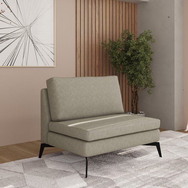 Sofá Sem Braço 85cm Calla Cabecasa Madeiraoriginals Bege Mesc