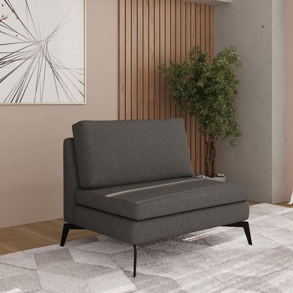 Sofá Sem Braço 85cm Calla Cabecasa Madeiraoriginals Grafite M