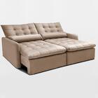 Sofá Sem Caixa Retrátil 1,60m Softgel Celeste Velusoft Bege C