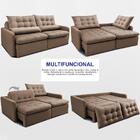 Sofá Sem Caixa Retrátil 1,60m Softgel Celeste Velusoft Castor