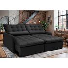 Sofá Sem Caixa Retrátil 1,60m Softgel Celeste Velusoft Preto