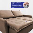 Sofá Sem Caixa Retrátil 1,60m Softgel Luna Velusoft Castor Ca