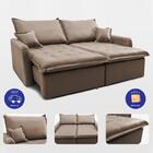 Sofá Sem Caixa Retrátil 1,60m Softgel Luna Velusoft Castor Ca