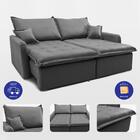 Sofá Sem Caixa Retrátil 1,60m Softgel Luna Velusoft Cinza Cam